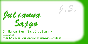 julianna sajgo business card