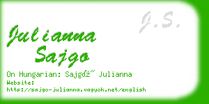 julianna sajgo business card